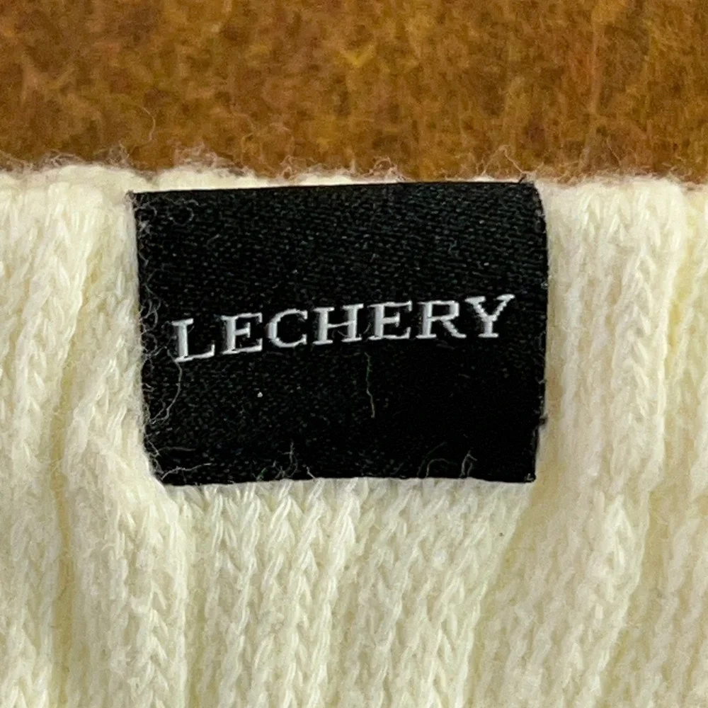 Lechery Women One Size Ivory Ribbed Knit Cotton Blend Slouch Scrunch Socks New